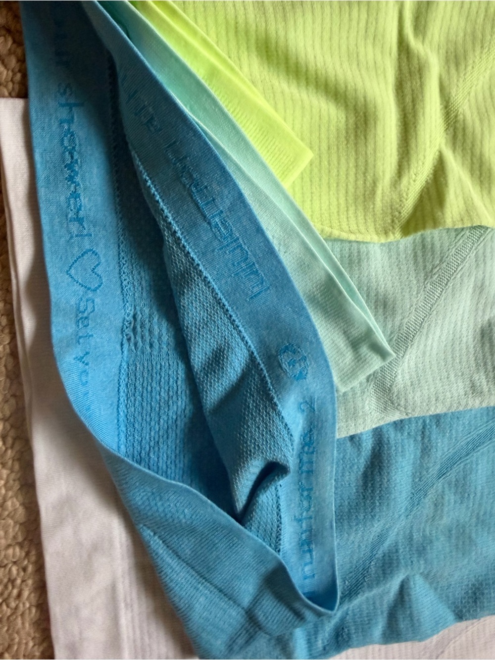 lululemon athletica Tank Top Lot - Pink, Black, Lime, Light Blue, Aqua, White - Picture 9 of 9